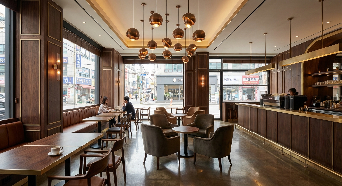 프리미엄 상업 공간 디자인 카페 인테리어