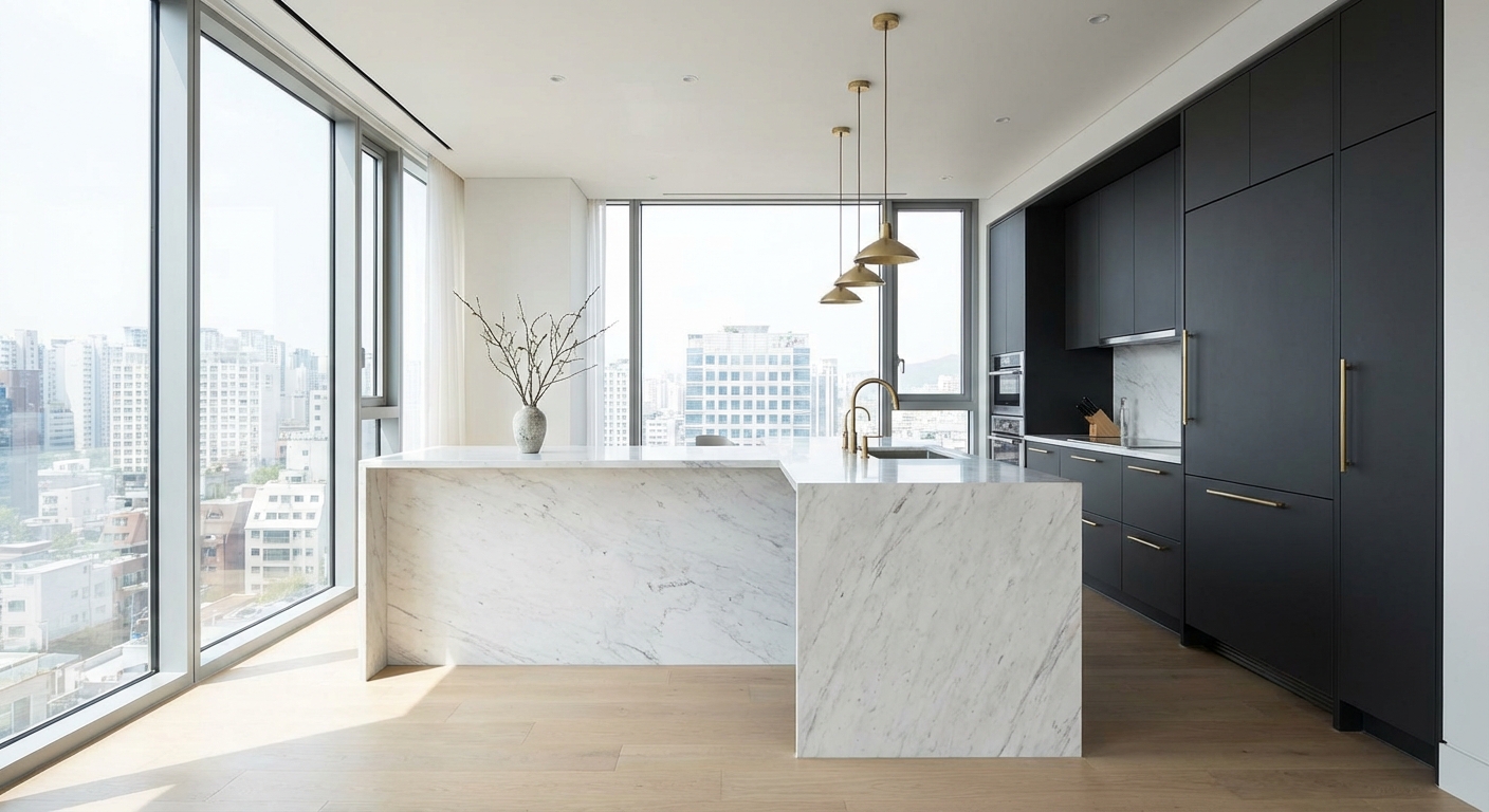 고급 주방 리모델링 시공 사례