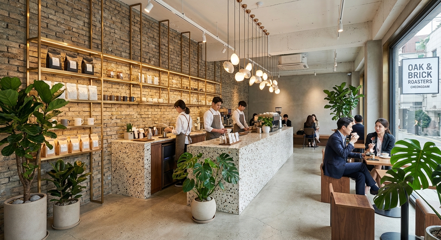 청담동 카페 상업 공간 인테리어 설계