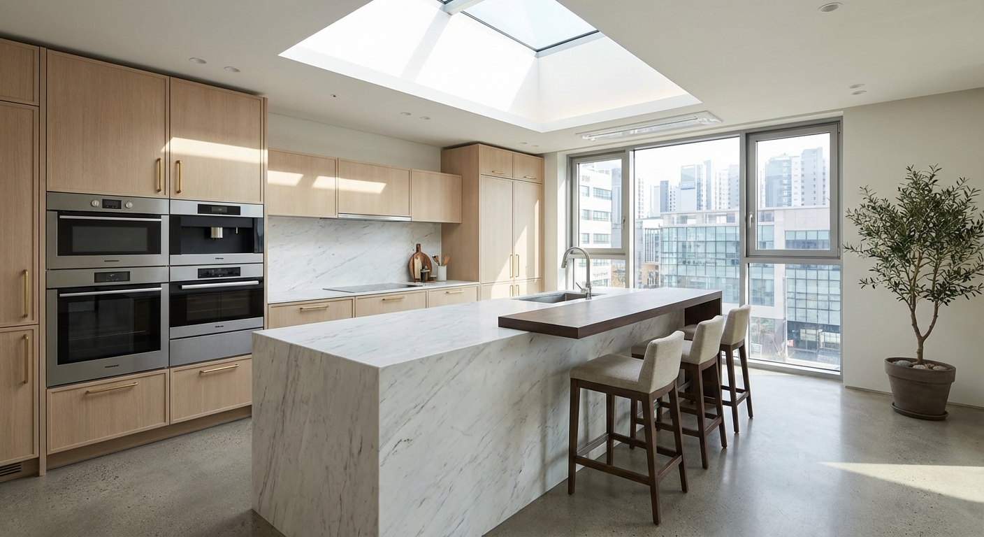 판교 신축 아파트 모던 주방 리모델링