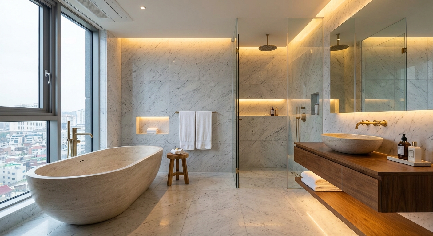 용산 빌라 욕실 리모델링 시공 완료